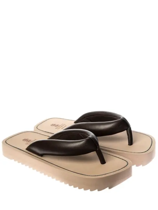 Шлепанцы кожаные BRUNELLO CUCINELLI