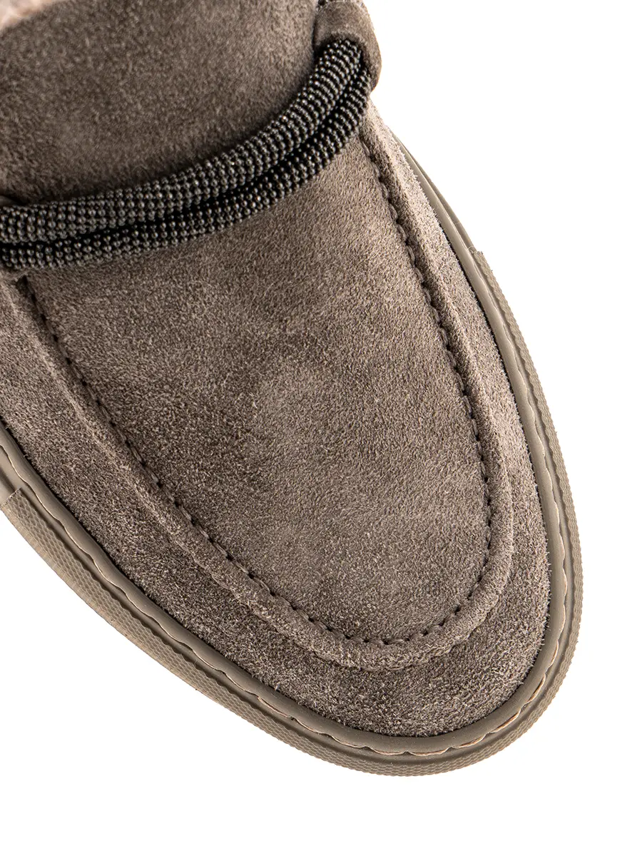 Лоферы замшевые на меху