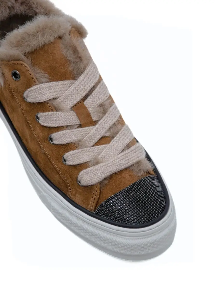 Кеды замшевые на меху