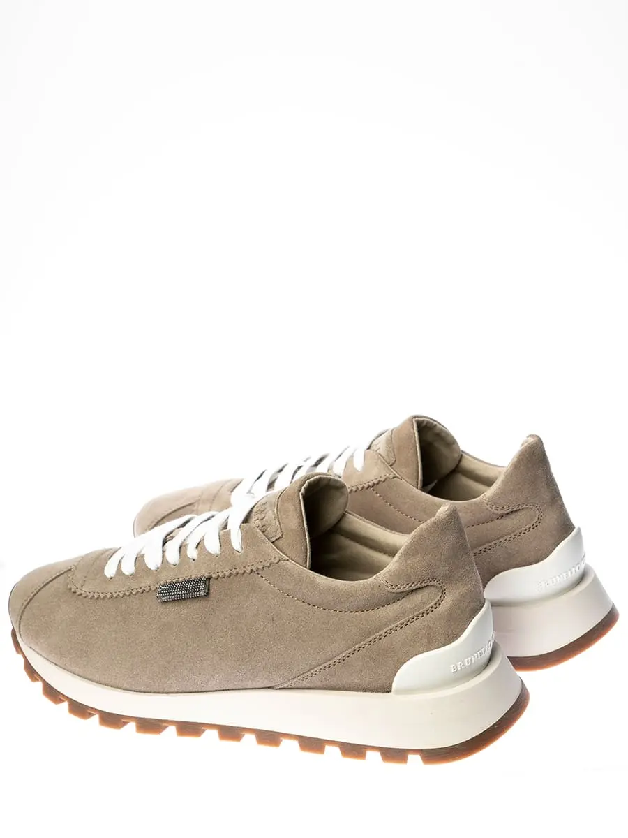 Кроссовки замшевые