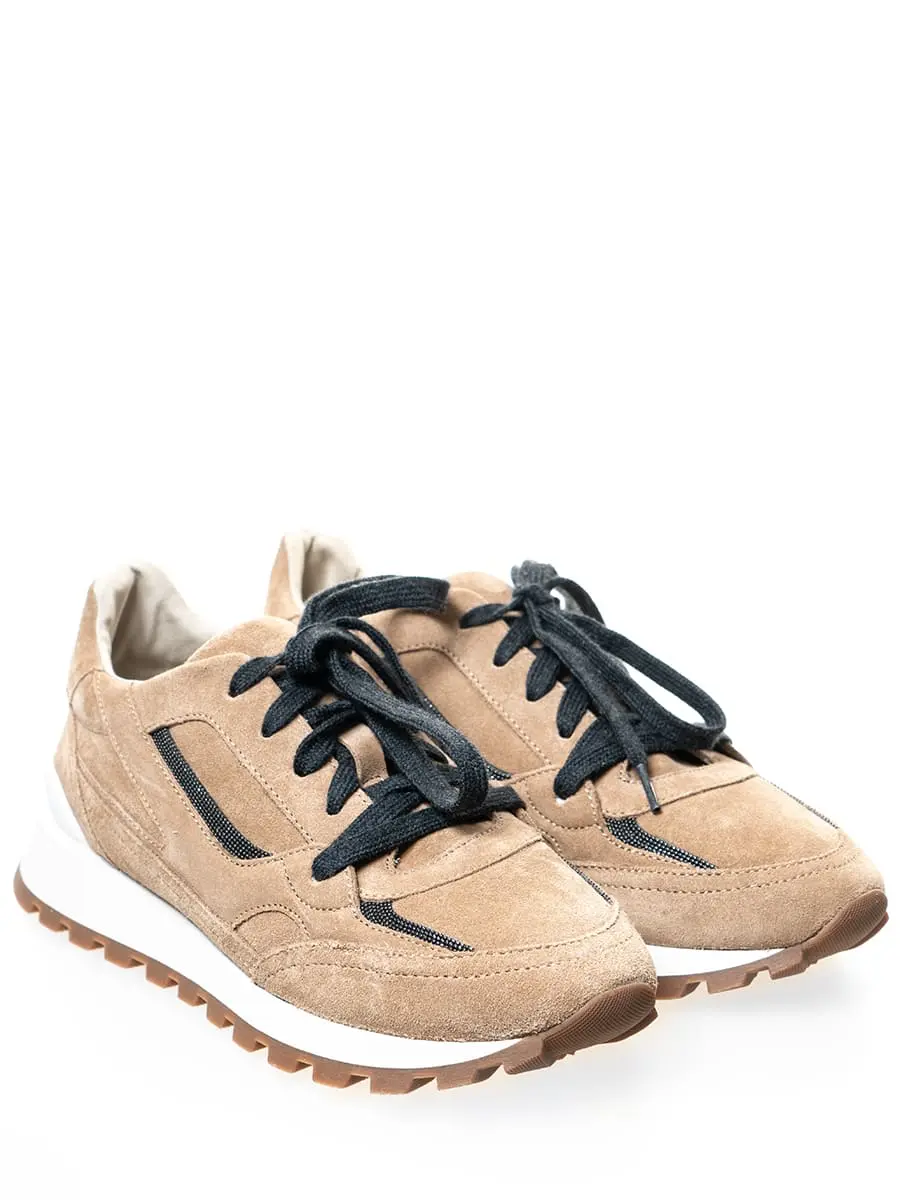 Кроссовки замшевые