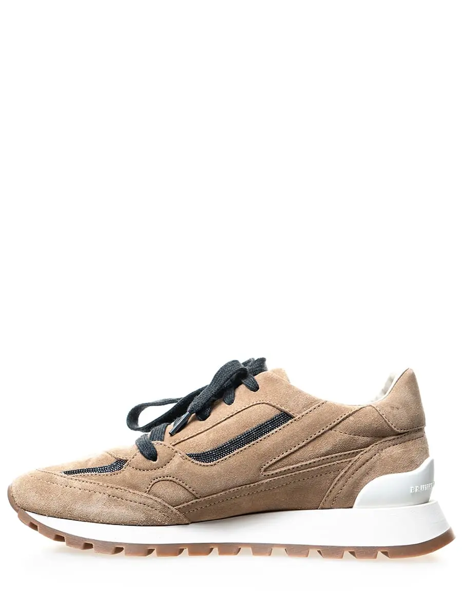 Кроссовки замшевые