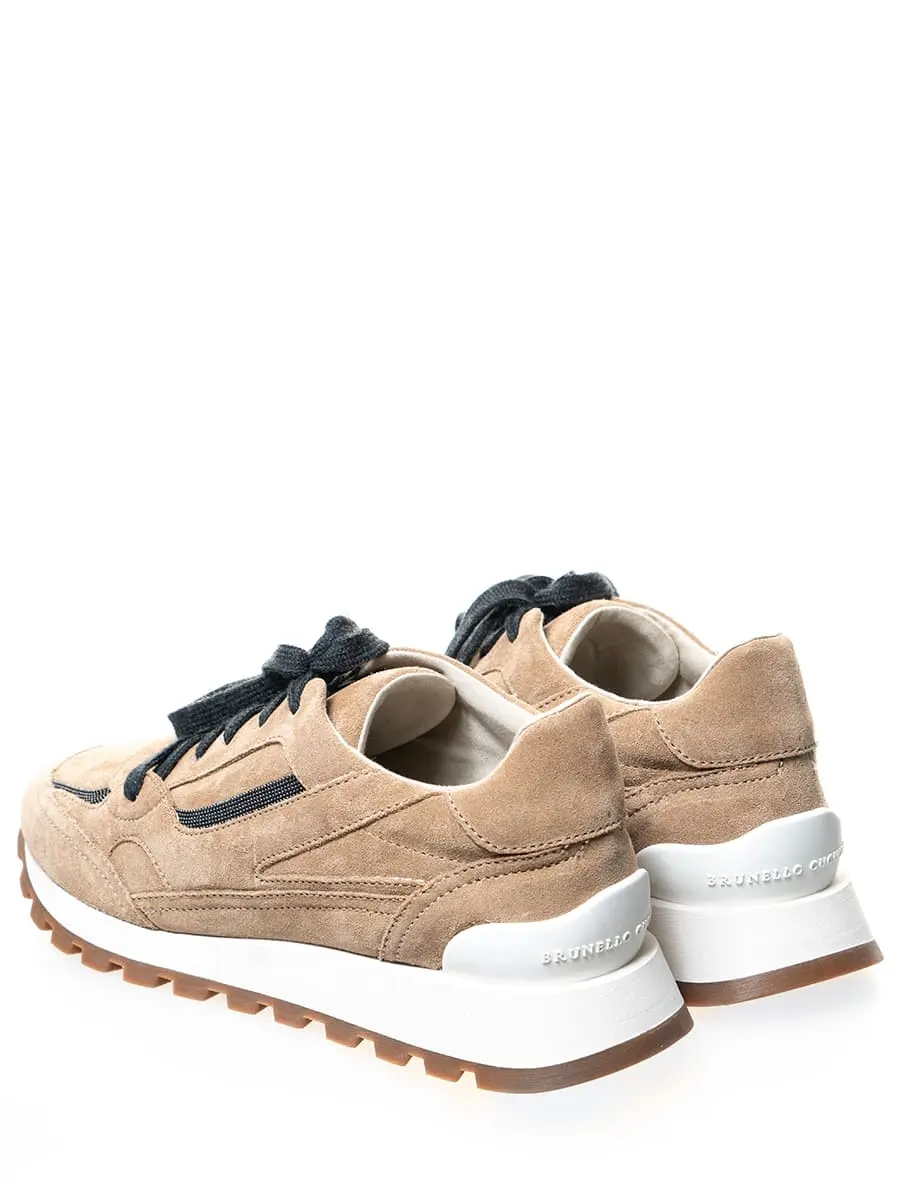 Кроссовки замшевые