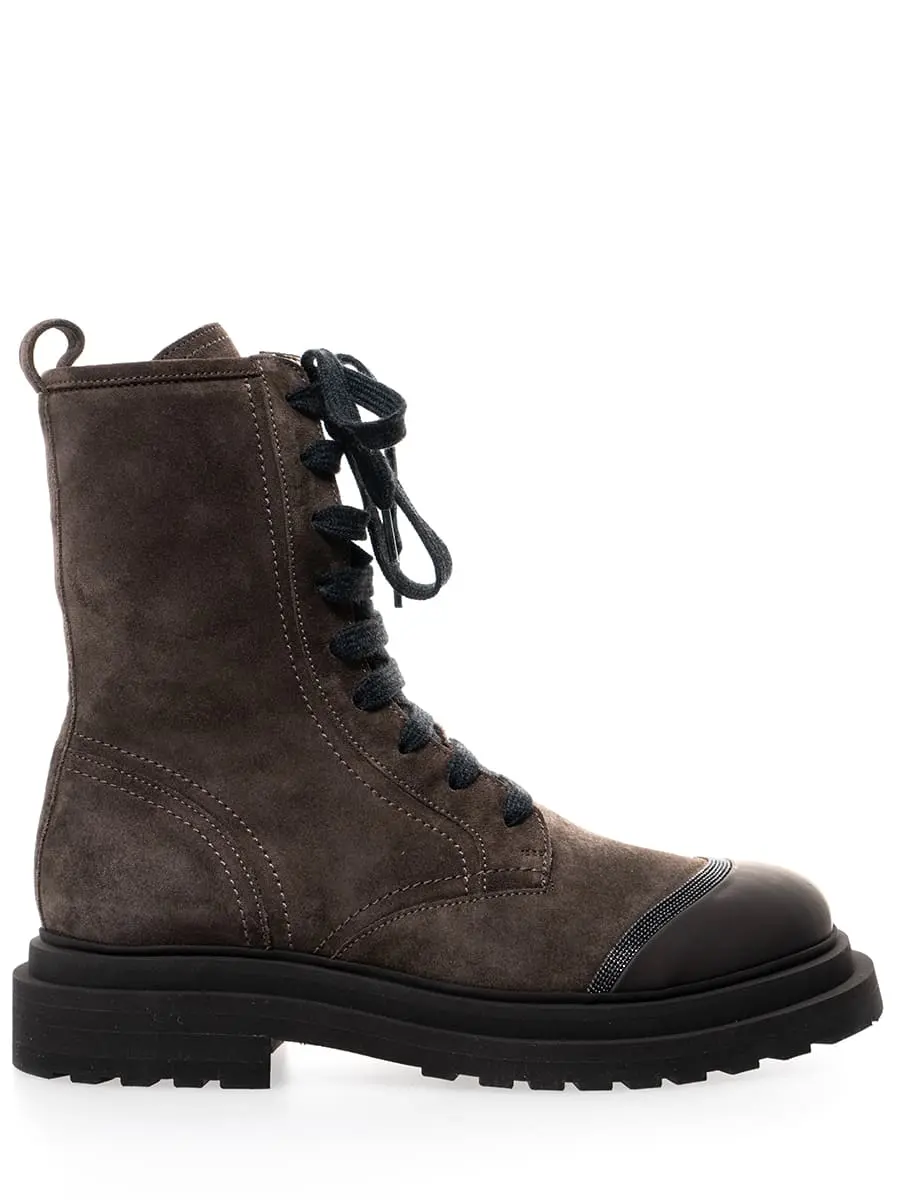 Ботинки замшевые