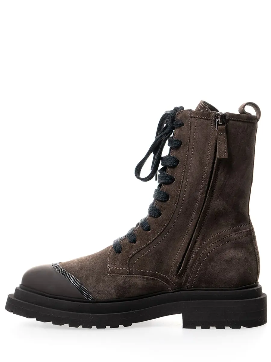 Ботинки замшевые