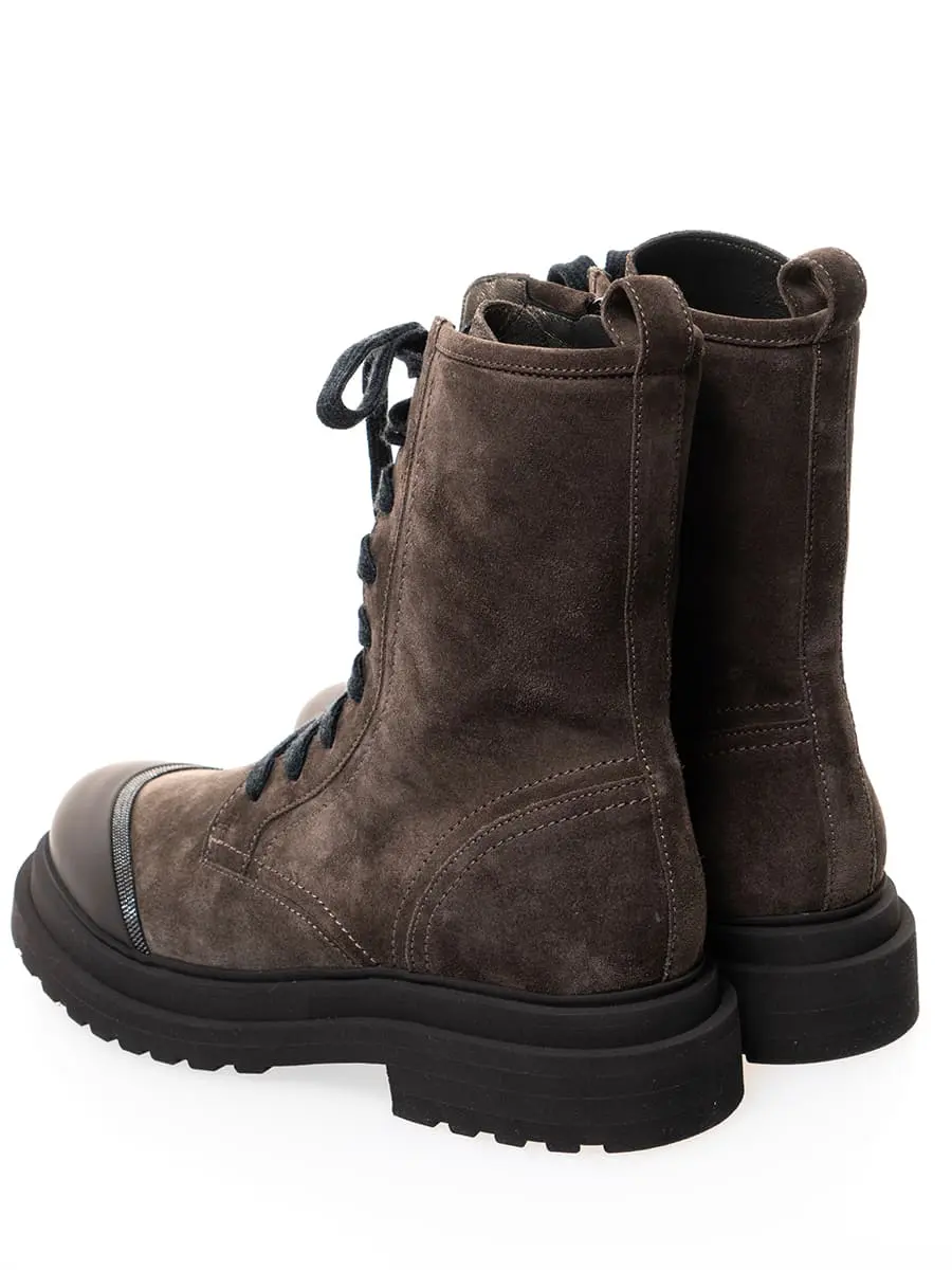 Ботинки замшевые