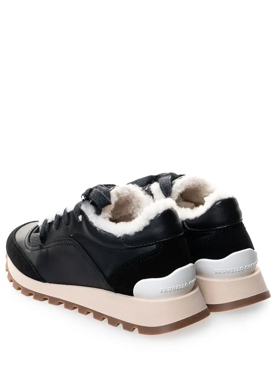 Кроссовки комбинированные на меху