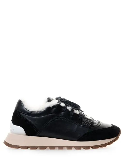 Кроссовки комбинированные на меху BRUNELLO CUCINELLI