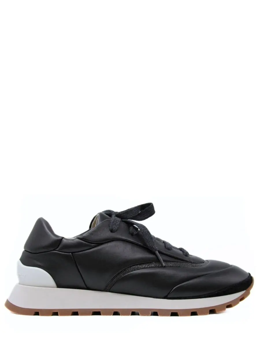 Кроссовки кожаные