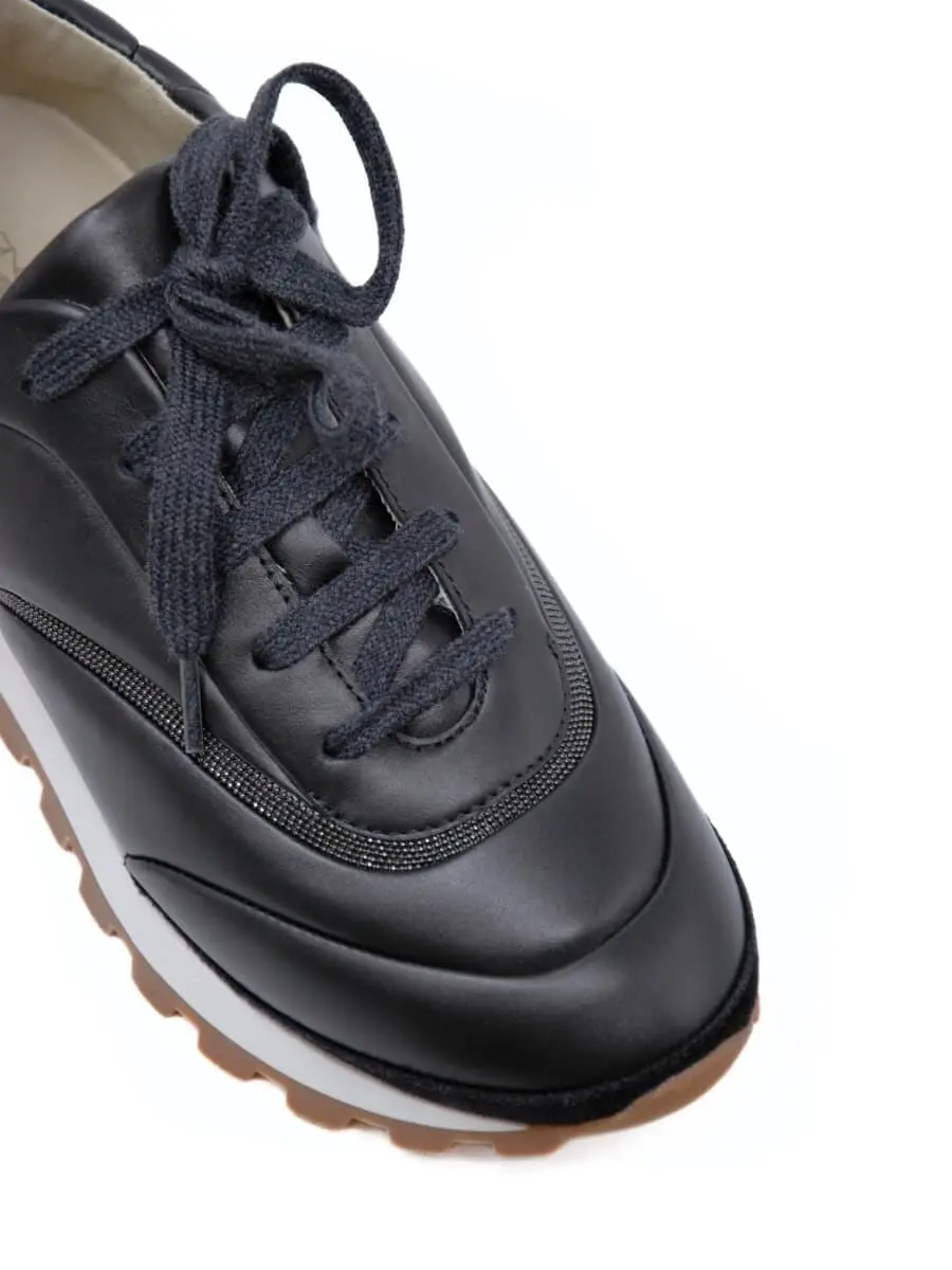 Кроссовки кожаные