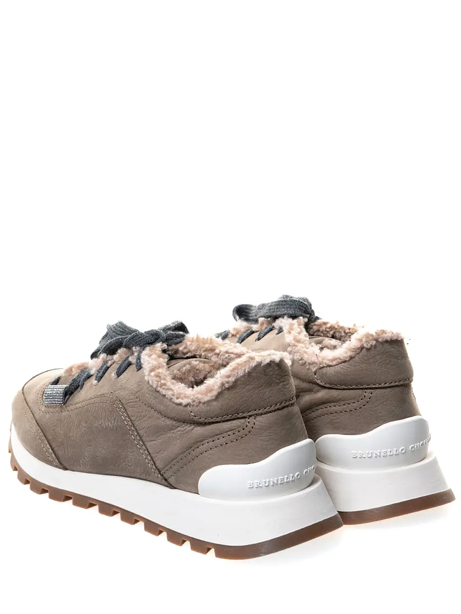 Кроссовки кожаные