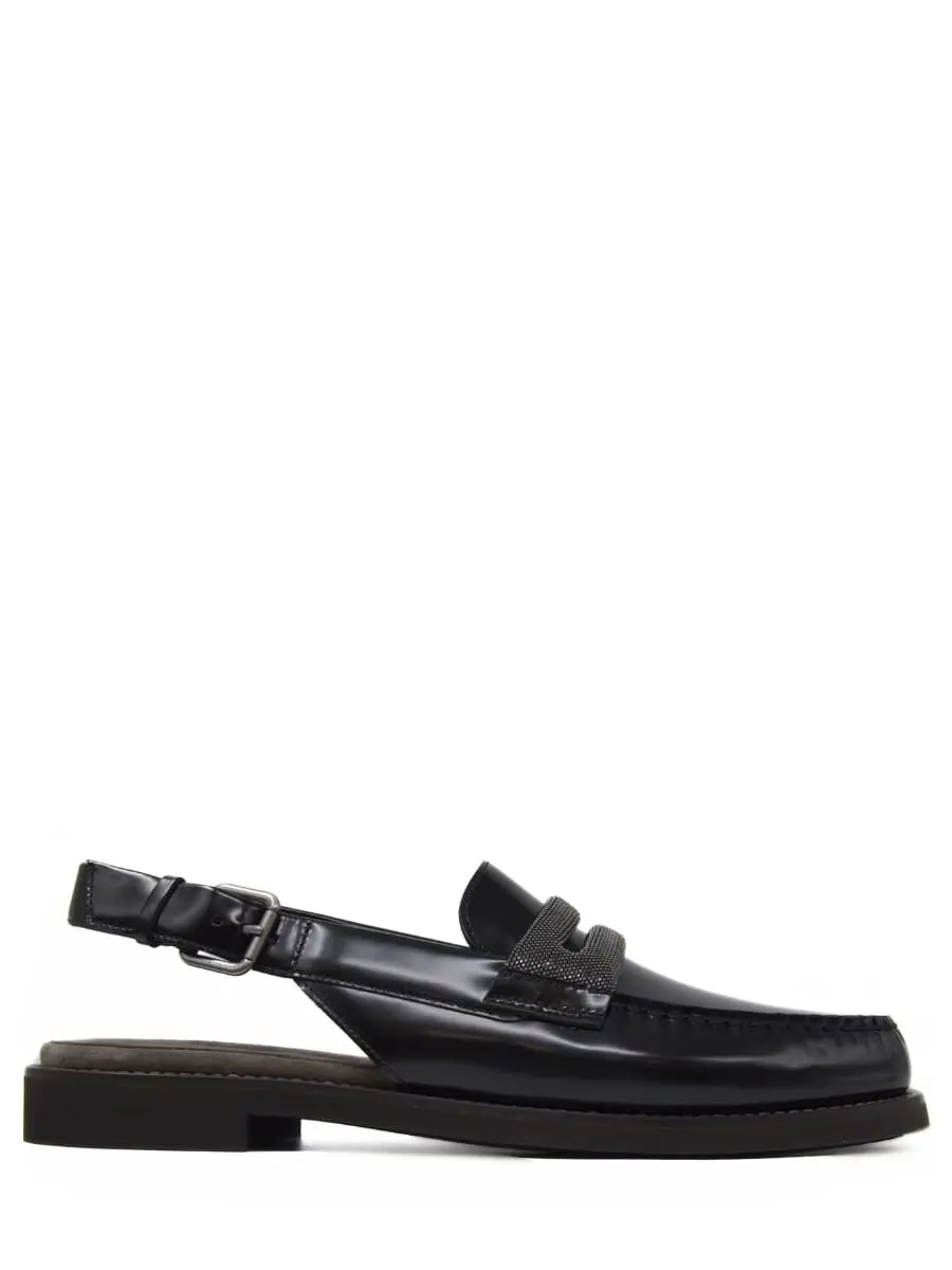 Лоферы кожаные