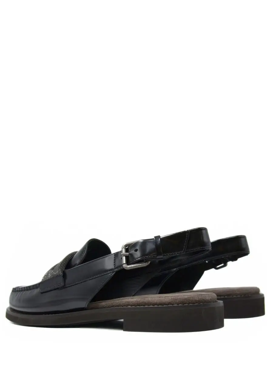 Лоферы кожаные