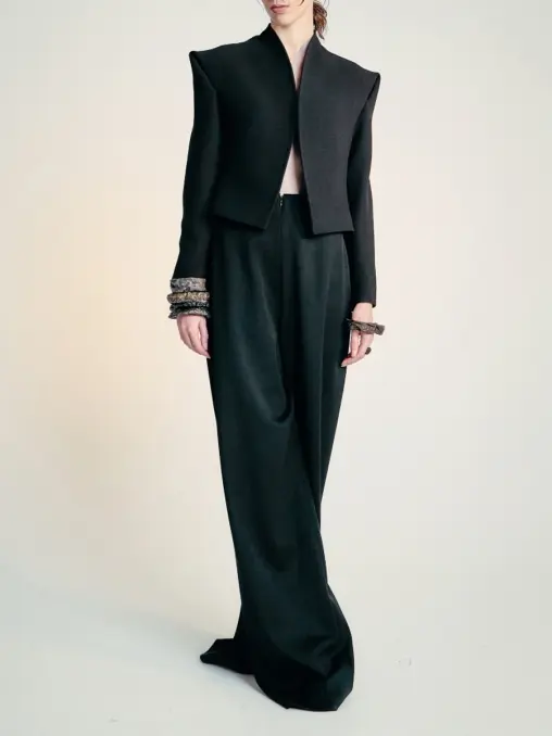 Жакет Cropped Onyx из шерсти SOROKA ON COURSE