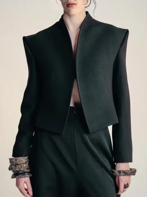Жакет Cropped Onyx из шерсти SOROKA ON COURSE