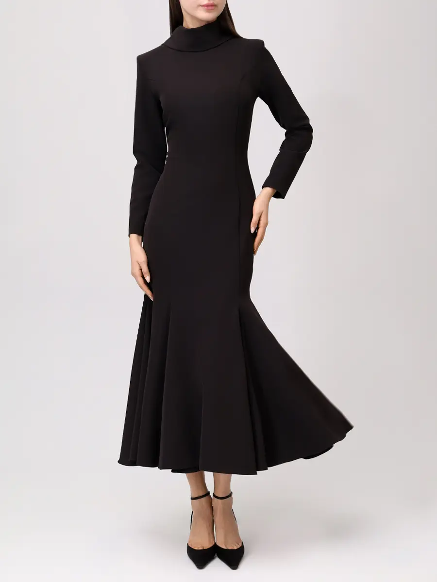 Платье однотонное