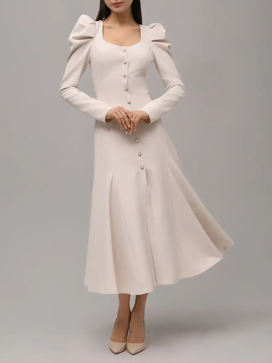 Платье однотонное