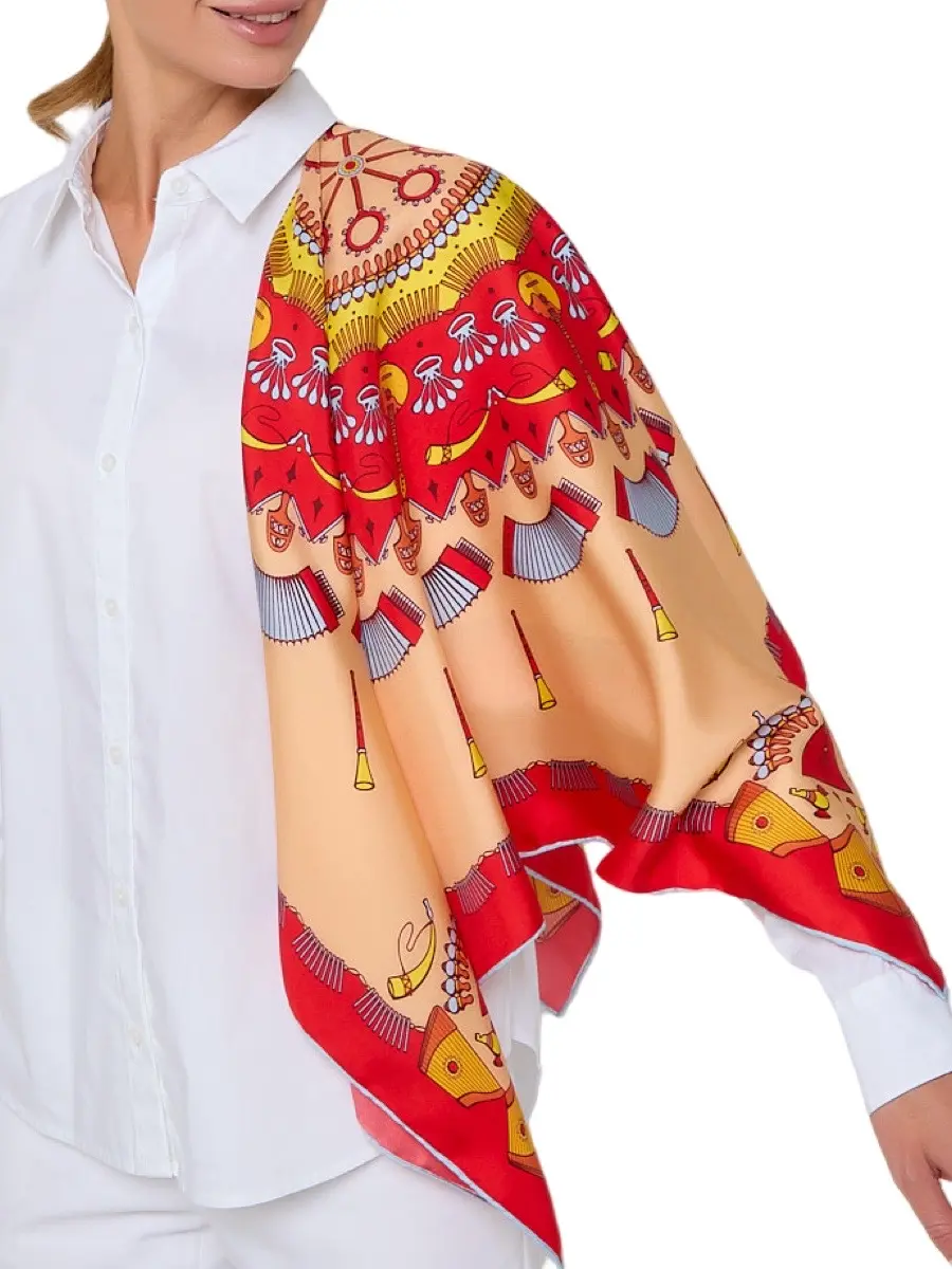 Платок шелковый Балалайка