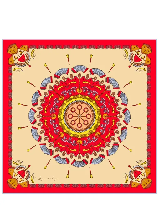 Платок шелковый Балалайка GAYANA