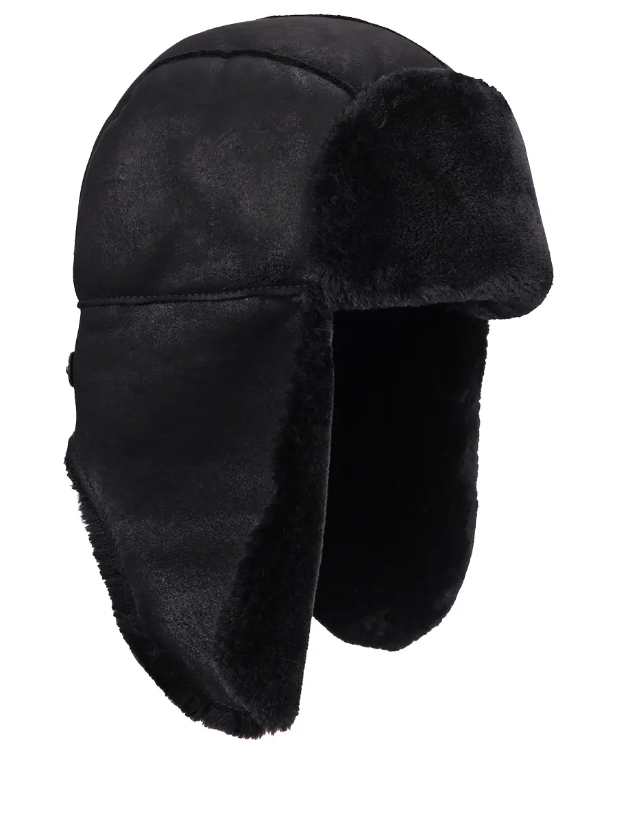 Шапка-ушанка однотонная