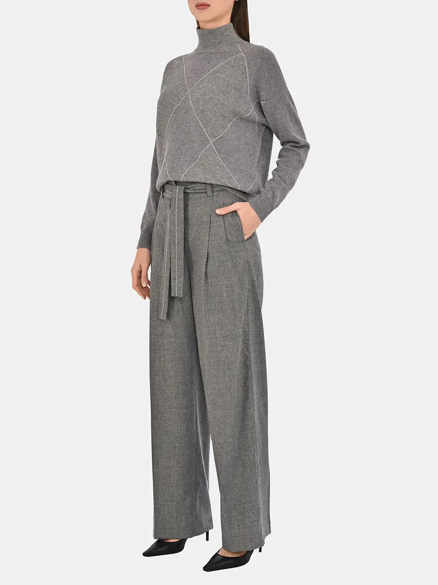 Джемпер из шерсти и шелка