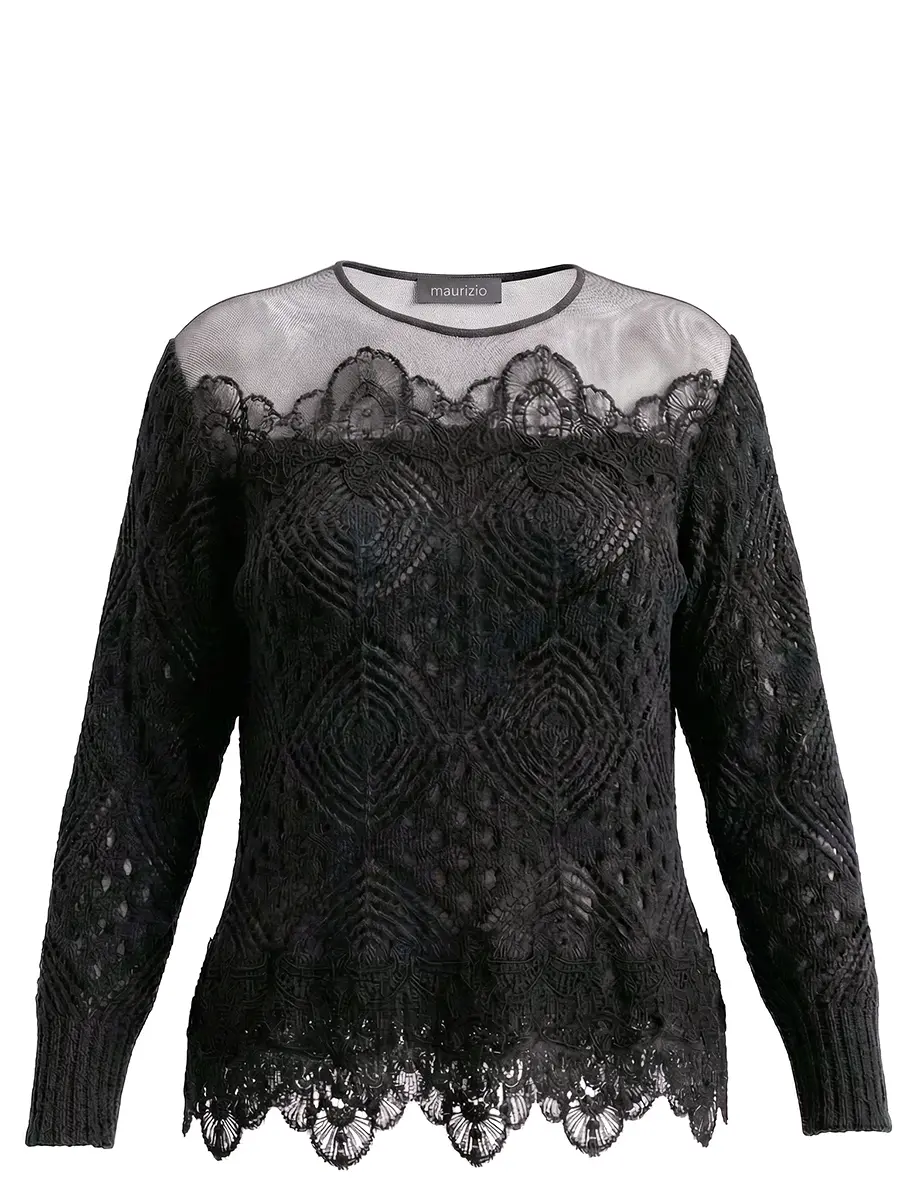 Джемпер с кружевом