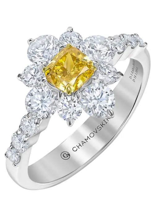 Кольцо из белого золота с бриллиантами CHAMOVSKIKH JEWELLERY HOUSE