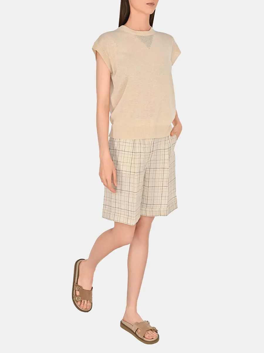 Топ изо льна и хлопка