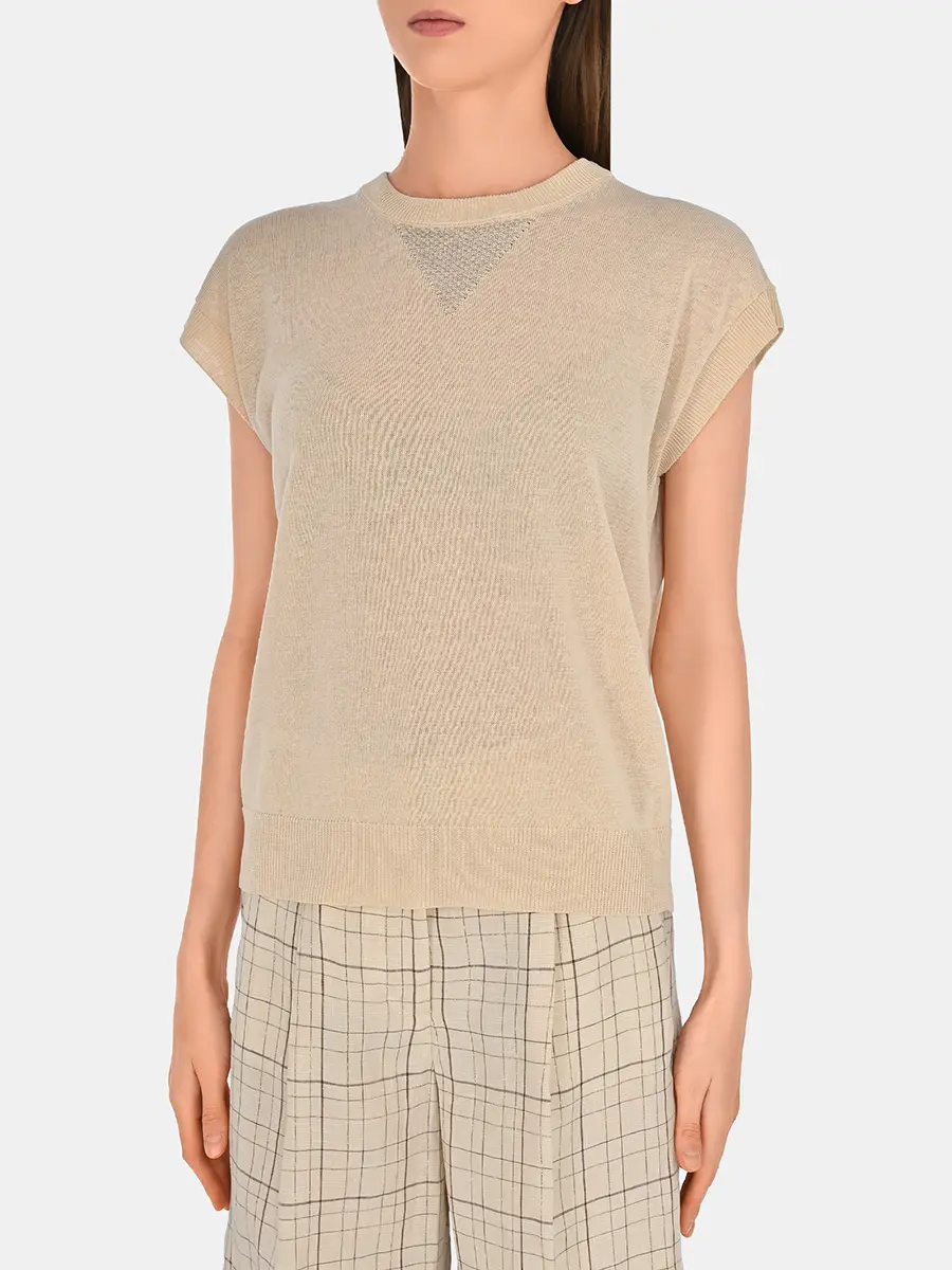 Топ изо льна и хлопка