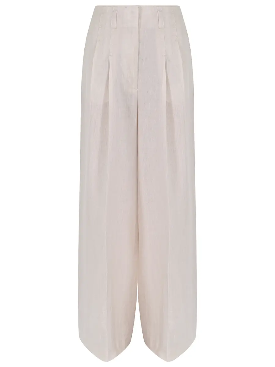 Брюки льняные