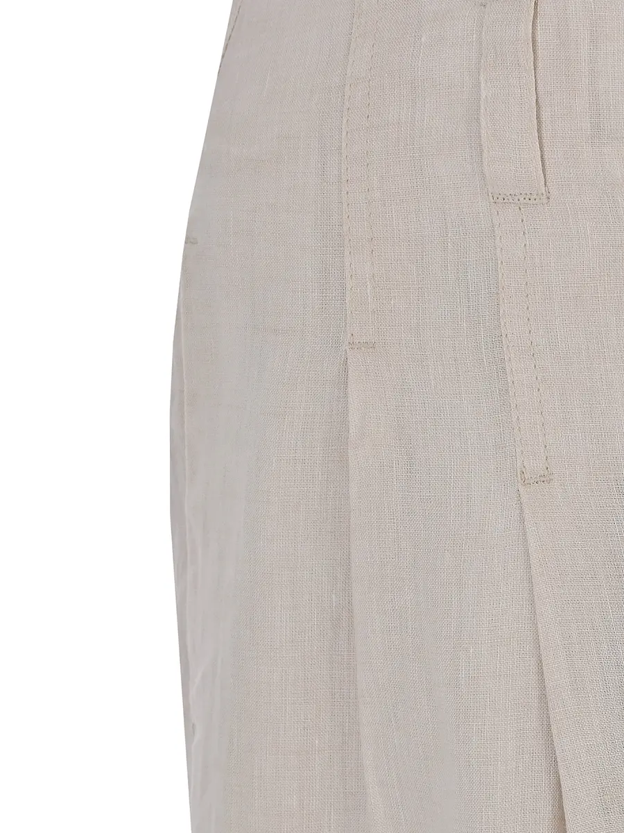 Брюки льняные