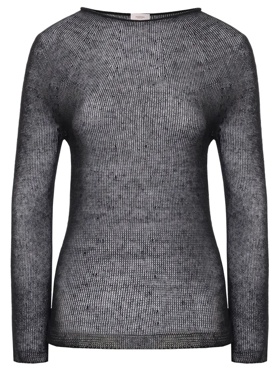 Джемпер из шелка и льна