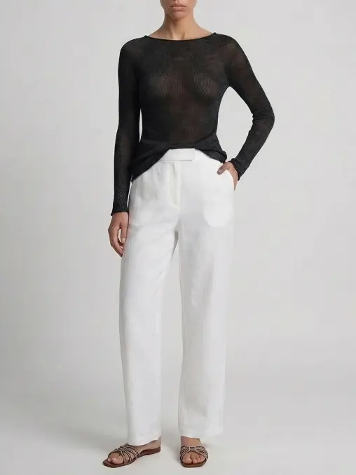 Джемпер из шелка и льна AGNONA