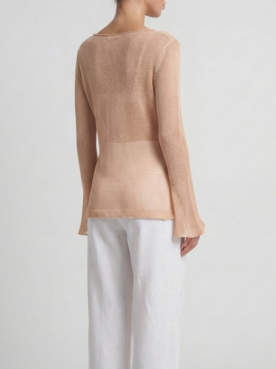 Джемпер из шелка и льна