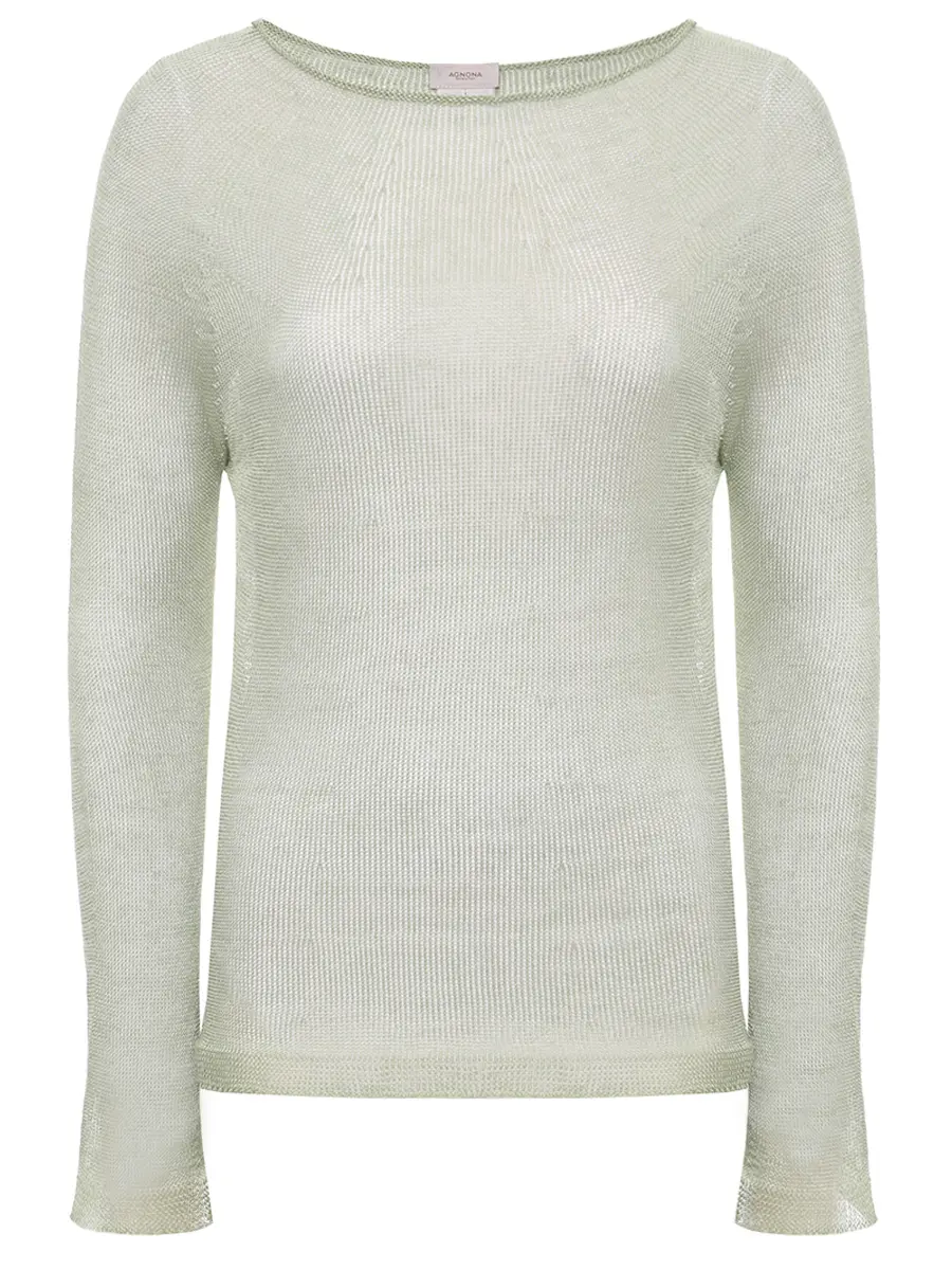 Джемпер из шелка и льна