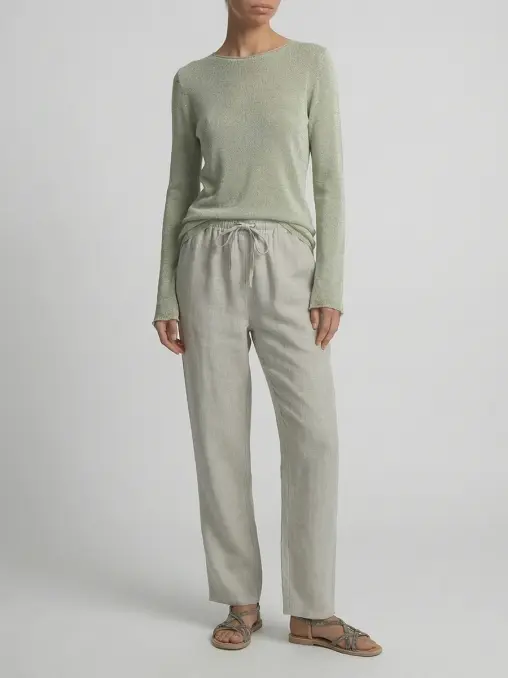 Джемпер из шелка и льна AGNONA