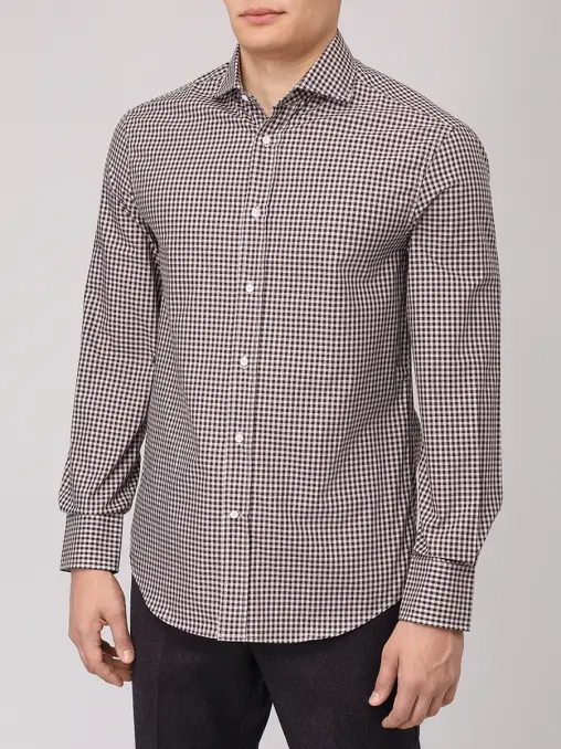 Рубашка Slim Fit хлопковая BRUNELLO CUCINELLI