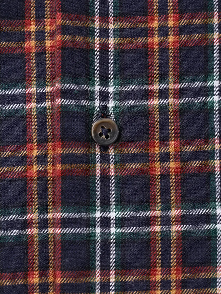 Рубашка Regular Fit из хлопка и шерсти