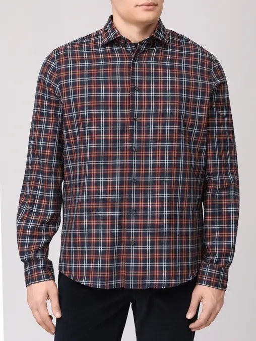 Рубашка Regular Fit из хлопка и шерсти BML