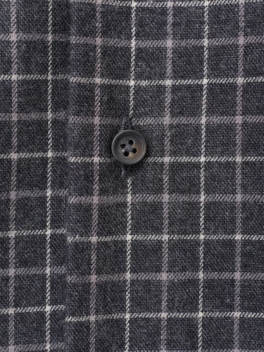 Рубашка Regular Fit из хлопка и шерсти