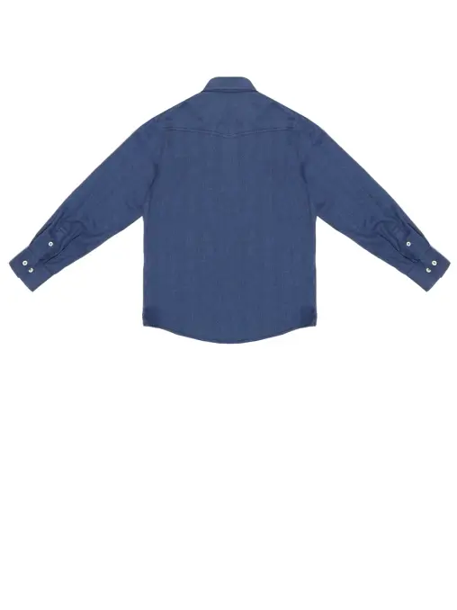 Рубашка из хлопка и лиоцелла BRUNELLO CUCINELLI