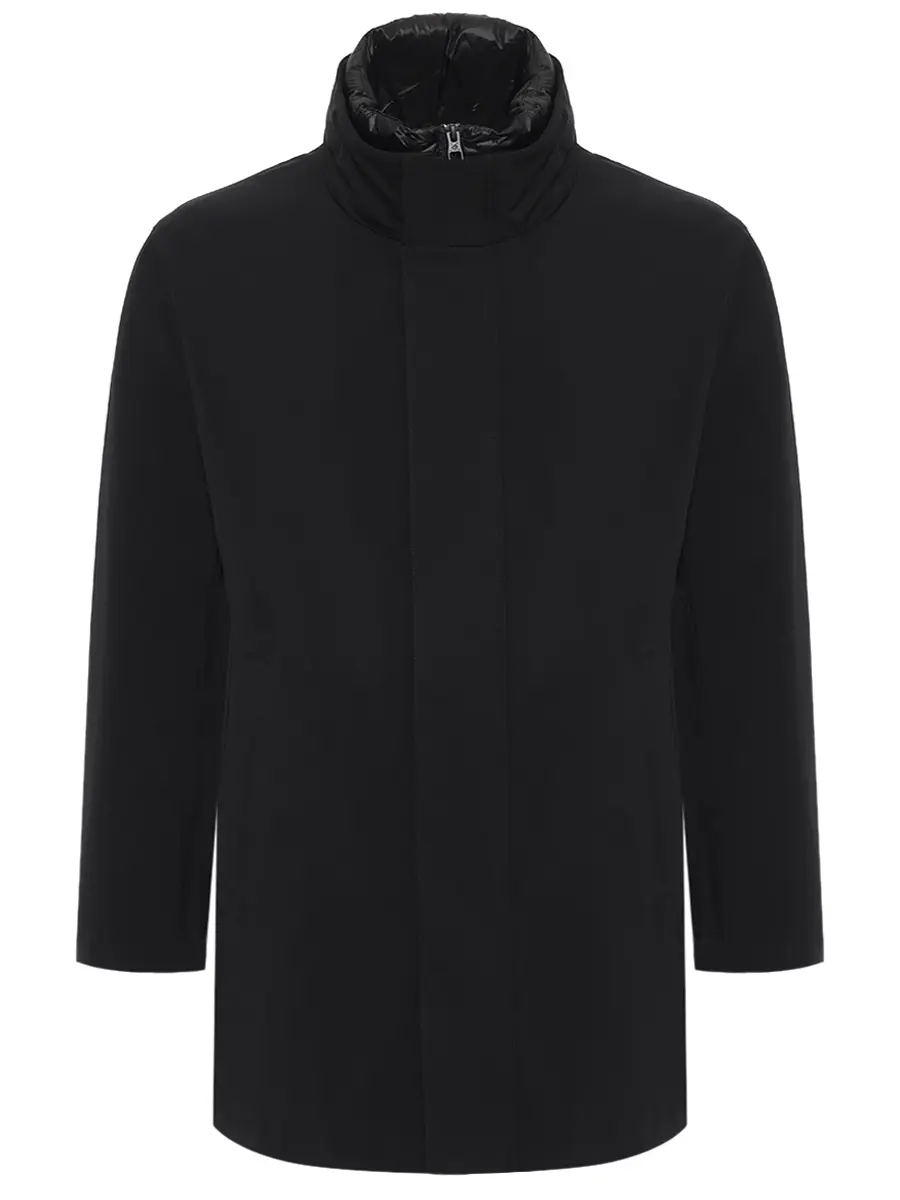 Пуховик однотонный