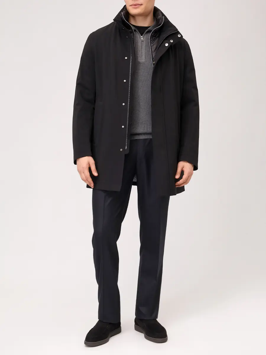 Пуховик однотонный