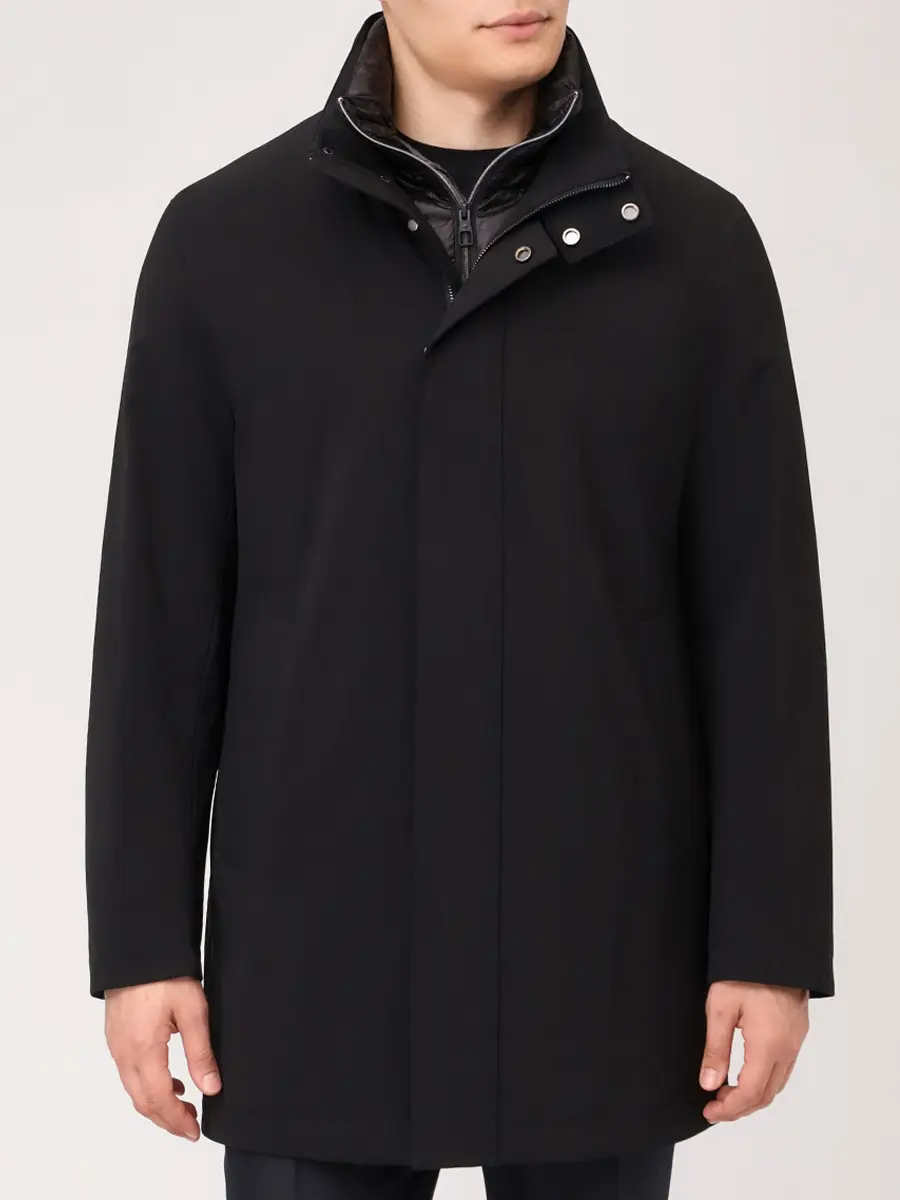 Пуховик однотонный