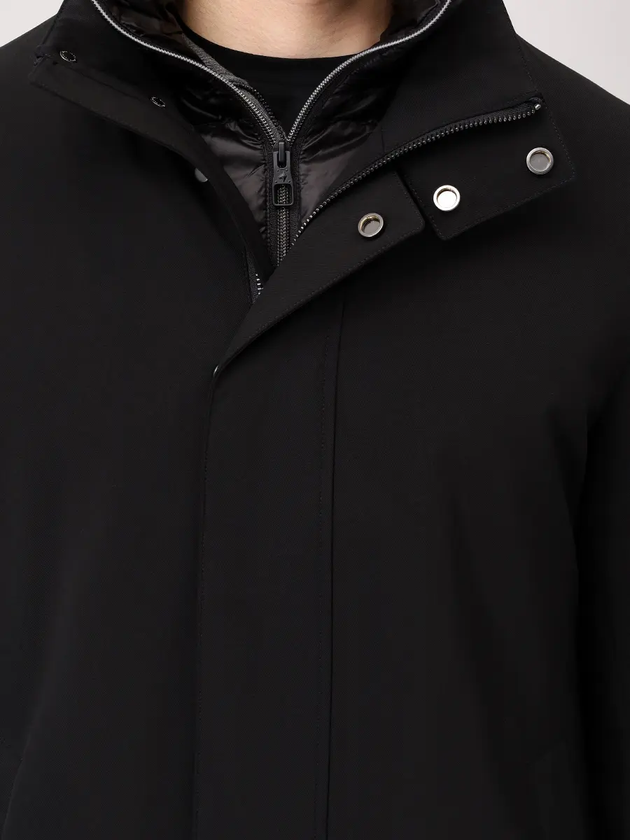 Пуховик однотонный