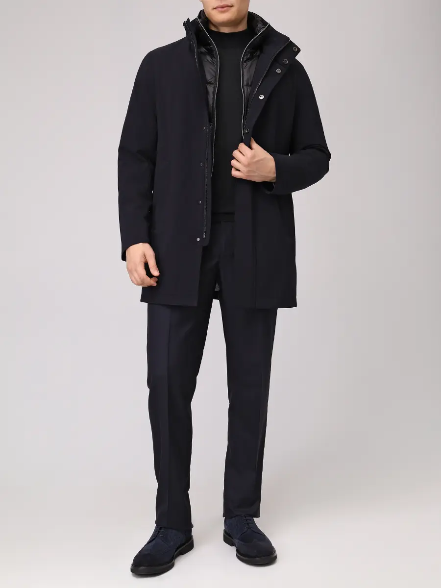 Пуховик однотонный