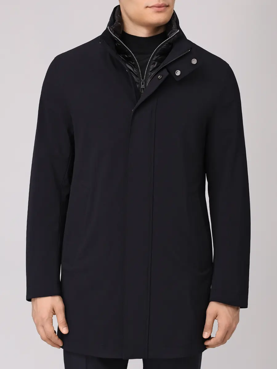 Пуховик однотонный