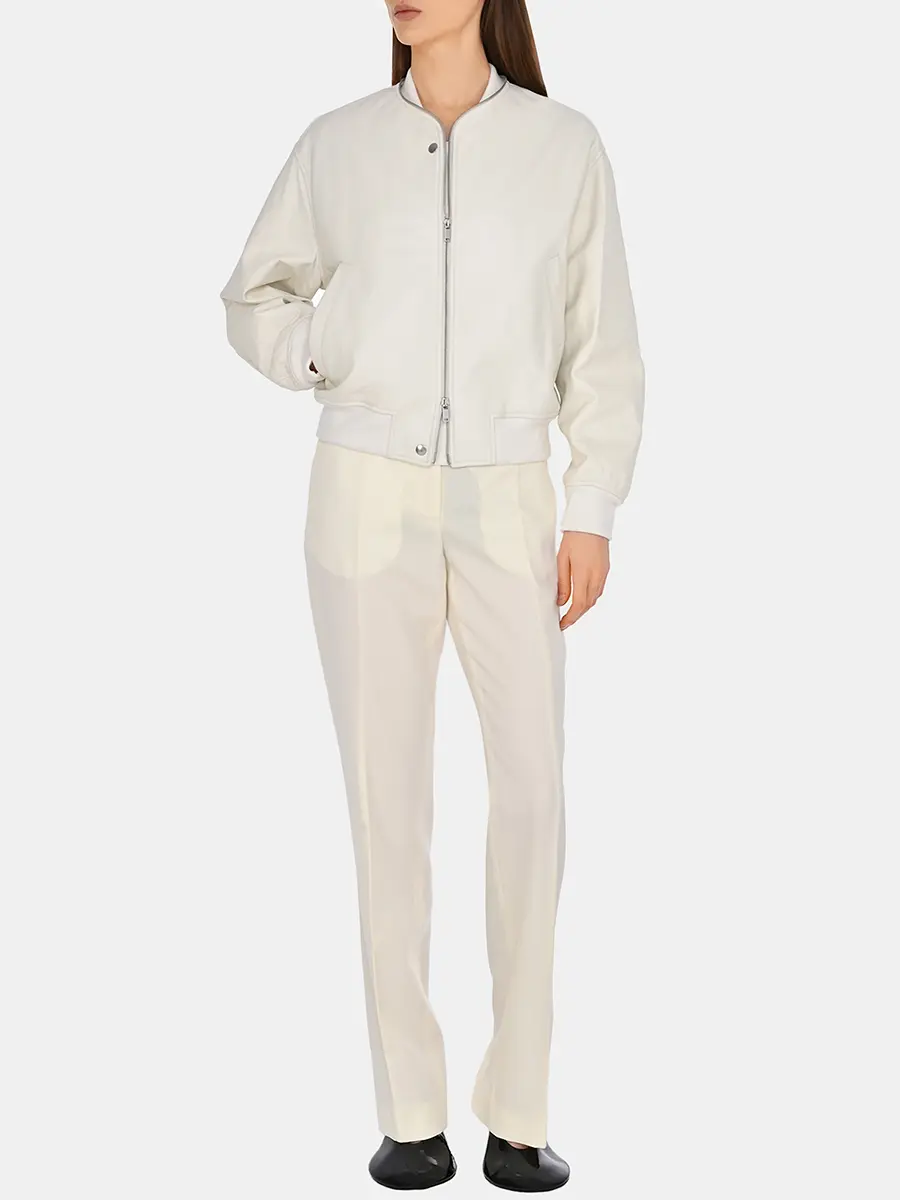 Бомбер кожаный