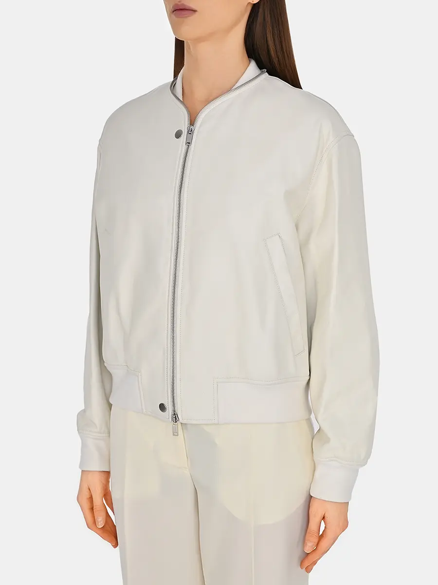 Бомбер кожаный