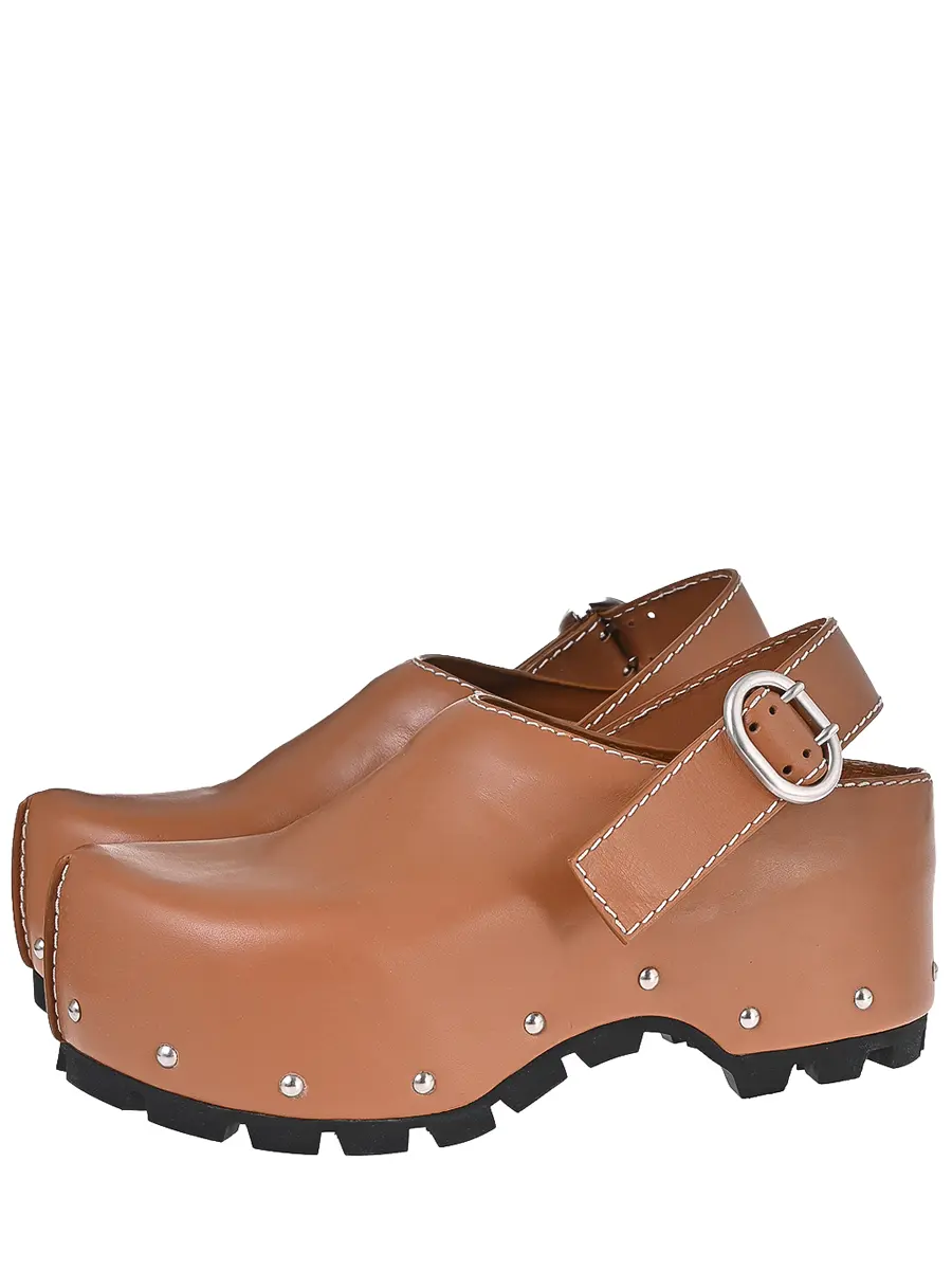 Сабо кожаные